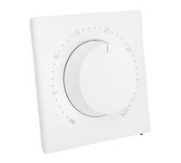FTVOGUE Floor Heating Knob Thermostat, PC ABS Mechanical Temperature Control Knob, 41 to 95 Degrees F Adjustable Range, LED Indicator, 86 X 86mm Wall Mount for Home Hotel (5A Water Heating)