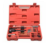 FTVOGUE Glow Plug Removal Set 16Pcs Steel Tool Kit for 8mm 10mm Glow Plug Removal Set Adapters with Drilling Centering Pulling Functions for Auto Repair Mechanics Garage Use