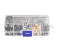 FTVOGUE Grommet Kits Hollow Hole Punch Tool Inside Diameter Grommet Setting Tool Metal Eyelets Fixing Tools Grommets Repairing Kit with Storage Box for Shoe Clothes Leather Crafts DIY(5mm*220pcs)