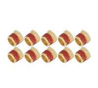 FTVOGUE High Pressure 10 Pieces 1/2 to 3/8 Brass Thread Pipe Connections for Water Oil Ca360 Brass Material