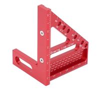 FTVOGUE Hole Scribing Ruler, Aluminum Alloy Multi Angle Measuring Ruler with Printed Graduated Lines, 22.5 to 90 Degree Marking and Drilling Guide for Woodworking Carpenters Engineers