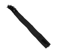 FTVOGUE Horse Tail Bag with Fringe Non Woven Fabric Horsetail Protection Guard with Hook Loop Fastener for Clean Knot Free Tail Fly Control (Black)