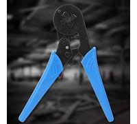 FTVOGUE HSC8 Adjustable Tube Terminal Crimper, 4.0-16.0mm² AWG10-5 | Ratchet Mechanism for Uniform Pressure, Heat Treated 60Si2Mn Jaw, 45 Steel Blackened Clamp, PVC Contoured Grip