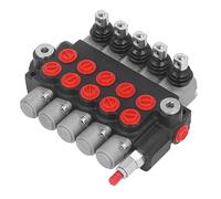 FTVOGUE Hydraulic Directional Control Valve P40 5OT Spring Return Parallel Oil Circuit Cast Iron Valve for Forklifts Sanitation Vehicles 12mm 16.2MPa -4 to 176°F