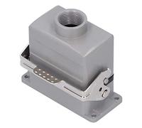 FTVOGUE Industrial Rectangular Connector, Single Locking Button Heavy Duty 10 Pin Plug, Silver Brass Contacts 500V 16A, 40 to 257 Fahrenheit, for Industrial Automation Machines