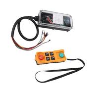 FTVOGUE Industrial Remote Control, Water Proof Hoist Controller with Emergency Stop Button and 6 Buttons, 100M Range for Conveyor and Mining Machinery