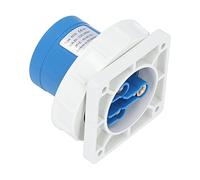 FTVOGUE Industrial Socket Nylon Brass Power Connector 32A 2P Plus E IP67 Insulated Sealing Heat Terminal Wiring for Factory Airport Wharf Railway Power Station Use