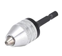 FTVOGUE Keyless Drill Chuck Carbon Steel Impact Driver Drill Chuck 1 4in Hex Shank 0.3 to 6.5mm 3 Jaw Adapter Converter for Electric Grinder Small Bit Clamping