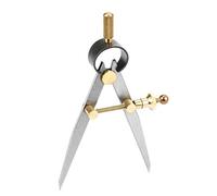 FTVOGUE Leather Compass Carbon Steel Adjustable Divider 100mm Rotating Legs for Precise Marking Measuring and Scribing for Leathercraft Sewing Hand Stitching and Craft Use
