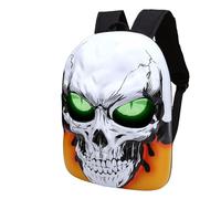 FTVOGUE LED Backpack, 3D Hardshell Motorcycle Skull Head Backpack with Programmable Screen for Travel Cycling Parties, 16.14 X 12.01 X 6.30 Inches ABS PC Material