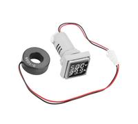 FTVOGUE LED Display Voltmeter, 22mm Digital Voltage Current Meter Indicator for Car Motorcycle, 0-100A 60-500V Red LED with High Accuracy (White)