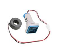 FTVOGUE LED Display Voltmeter, 22mm Digital Voltage Current Meter Indicator for Car Motorcycle, 0-100A 60-500V Red LED with High Accuracy (Blue)