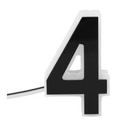 FTVOGUE LED House Number Light Black White Design Backlit Outdoor Address Sign with 12V DC Power Supply for Residential Commercial Use