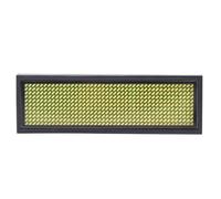 FTVOGUE LED Name Badge, Programmable Scrolling Display, Rechargeable Name Tag with Magnet Pin, Ideal for Various Events and Businesses (Yellow)