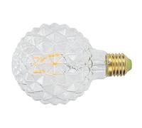 FTVOGUE Light Bulb, Glass Filament Bulb E27 4W 360lm Warm Light G95 Retro Vintage Decorative for Indoor Lighting in Living Room Bedroom Cafe Pendant Fixture (Clear)