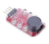 FTVOGUE Lithium Battery Low Voltage Alarm 3S 2S Buzzer Alarm with Sound Light Warning Real Time Detection for RC Drone Airplane Vehicle Ship Models