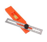 FTVOGUE Multi Angle Scribing Ruler, 6.57 Inch Foldable Measuring Tool with Sliding Adjustment and Bubble Level, for Woodworking Craft Projects and Professional Workshop
