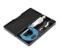 FTVOGUE Outside Micrometer 0-25mm, Engraved Carbon Steel | 0.01mm Accuracy Spindle Lock, Anti-Wear Measuring Surface, Groove Diameter Gauge, Drill Bit Check