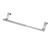 FTVOGUE Over Door Towel Rail Holder Retractable Stainless Steel Bath Towel Bar Rack Shelf No Drilling (34cm Single Bar)
