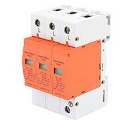 FTVOGUE Protective Device 3P 40kA 420VAC PC Flame Retardant House Arrester Device Quick Response Removable DIN Rail Design for Home Electrical Panel Use