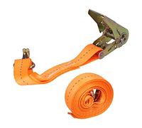 FTVOGUE Ratchet Strap Heavy Duty Polyester Tie Down Strap 1 in Stainless Steel Buckle Cargo for Truck Trailer Moving Appliances Motorcycle Luggage (10m（32.8ft）)