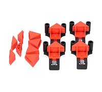 FTVOGUE Right Angle Clamp ABS Corner Clip 60 90 120 Degree for 5 to 22 Mm Wood Boards 3 Angle Options Quick Positioning Orange for Woodworking Frame Cabinet Assembly