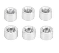 FTVOGUE Round Aluminum Standoff Spacer, M4 X 0.7mm Thread (4mm long) | 10-Pack Structural Support Pillars, 3501 Series Column, Anodized Alloy Build, Parallel Plate Rigidity, Small- Fastening