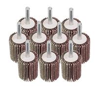 FTVOGUE Sanding Flap Wheel Head Cylindrical Grinding Head of Abrasive Fabric for Stainless Steel Valves Aviation Polishing 30x40x6mm 10pcs