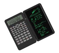 FTVOGUE Scientific Calculator with Writing Tablet 240 Functions 2 Line Display Foldable Portable for Students Middle High School College (Black)