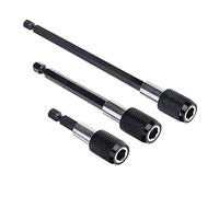 FTVOGUE Screwdriver Extension Bits Set, Chrome Vanadium Steel Magnetic Bit Holder with Arrow Storage Case Chuck, 3pcs 1 4 Hex Shank Extension Tool for Power Drill Screwdriver Users