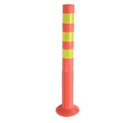 FTVOGUE Security Road Post EVA Traffic Delineator Post 75cm Road Barrier Thickened Construction with 165mm Base and 73mm Column for Street Crossing Driveway Parking Areas