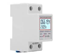 FTVOGUE Single Phase Energy Meter LCD Digital Electricity Meter PC Housing 5A 80A DIN Rail Mount Accurate Active Power Reading for Commercial Panels and Shops (Backlit)