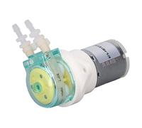 FTVOGUE Small Peristaltic Pump 24V 5W Low Liquid Transmission Pump 122ml Min Gear Drive for Laboratory Hydroponics Experimental Analysis Filling Food Processing (12V)