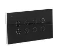 FTVOGUE Smart Switch WiFi Wall Switch 8 Gang Touch Control ABS Panel 95 AC App Voice Remote 10A 2200W for Apartment Home Users with Smart Life Support