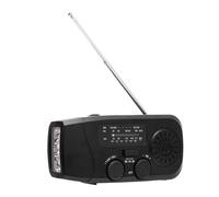 FTVOGUE Solar Hand Crank Radio, 2000mAh Emergency Weather Radio with LED | ABS/PC/PVC Construction, IPX3 Water-resistant, AM/FM/WB Reception, Type C & Solar & Crank Charging