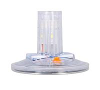 FTVOGUE Solar Warning Light PC Rubber Solar Emergency Warning Flash Light 5W Red White Blue 3 Modes IPX3 for Roadside Vehicle Bike Traffic Alert