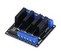 FTVOGUE Solid State Relay Module, 4 Channel SSR Module High Level Actuator 3 to 24V DC Control, 2A Load Current Fast Switching for Industrial Control Automation Electronics