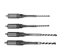 FTVOGUE Square Hole Drill Bits Set Bearing Steel Woodworking Drill Bits 4 Sizes 6mm 6.4mm 8mm 9.5mm U Long Chip Flute for Mortising Wood MDF Particle Board Users