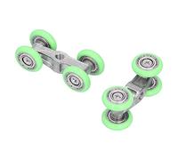FTVOGUE Stainless Steel Shower Door Rollers, 2-Pack U-Shaped Groove | 20mm Diameter Replacement Pulley, 5mm Wheel Width, Silent Sliding, For Double Door, Study Partitions