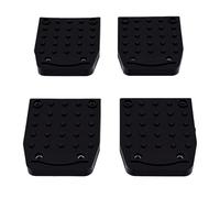 FTVOGUE Stilts Foot Pads Replacement, Anti Slip Rubber Traction Soles with Screws for Construction Painting Universal Fit 4 Pack Black 10.5 x 8.3 x 1.2 cm