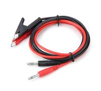 FTVOGUE Test Cable 2Pcs Silicone Banana Plug Clamp/Holder Test Probe Electrical Testing Cables for Laboratory and School Physics Experiments