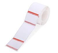FTVOGUE Thermal Jewelry Tag, Smooth Flat Surface Clear Printing Strong Tail Oil Proof Scratch Tear Resistant, Direct Thermal Printing No Ink, with Many Styles for (F Type Red 30x25mm&45mm(100