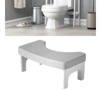 FTVOGUE Toilet Stool, Portable PP Potty Stool for Kids and Adults, Relieves Constipation with Anti-Slip Design, Ideal for Squatting Posture, 15x8.7x6.7in (Gray)