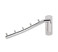 FTVOGUE Wall Mounted Clothes Hanger Drying Rack Bath Towel Hooks Swivel Arm Clothing Holder