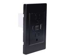 FTVOGUE Wall Outlet with USB and Type C Port 15A Electrical Receptacle Outlet PC Retardant Anti Overload Fire Prevention for Home Bedroom Living Room (#4)