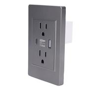 FTVOGUE Wall Outlet with USB and Type C Port 15A Electrical Receptacle Outlet PC Retardant Anti Overload Fire Prevention for Home Bedroom Living Room (#2)
