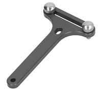FTVOGUE Watch Case Opener Tool Adjustable 2 Prong T Shaped Back Cover Remover, Easy Repair Wrench with Movement Holder for Home Workshop Aluminum Alloy Gray 1 Piece