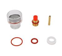 FTVOGUE Welding Cup Kit, Gas Lens Ceramic Gasket Brass Collet Silicone Rings for WP 17 18 26 Torch, with Reinforced Glass and Metal for Improved Welding Quality