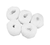 FTVOGUE White Binding Fine Thread, Polyester and Cotton, 5 Premium Threads for Ledger Book Binding, Crafting and Fashion Projects