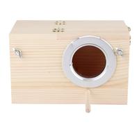 FTVOGUE Wood Bird House, Sturdy Moistures Proofs Pet Incubation Breeding Box with Stand for Parrots and Small Birds, Outdoor Garden Decoration
